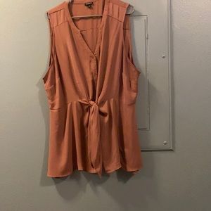 Button front tank blouse